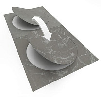 Forbo Allura Material 63523DR7 grigio concrete circle фото 3 | FLOORDEALER